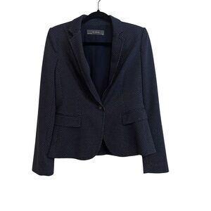 The Limited Navy Blue Micro Dot Blazer Size Small